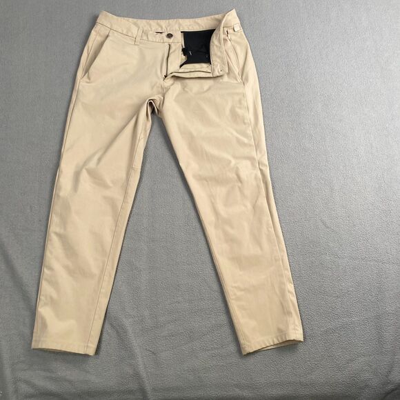 Lululemon Pants Mens 32 Beige Chinos ABC Commuter Gusseted Crotch Active Yoga - Picture 7 of 11